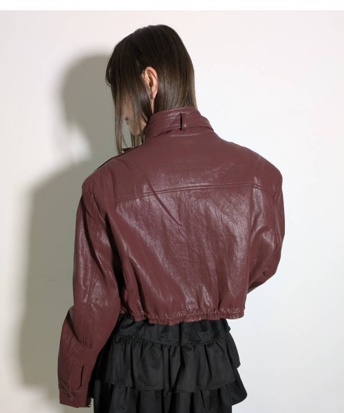 A'GEM/9 × .kom 『.KOM/ドットケーオーエム』 Y2K Faux Leather Short