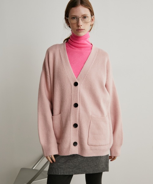 Auntie Rosa Holiday（アンティローザホリデー）の「オーバーサイズカーディガン（カーディガン/ボレロ・レディース・チャコールグレー/ブラック/ピンク/ホワイト・FREE）」の7枚目の写真