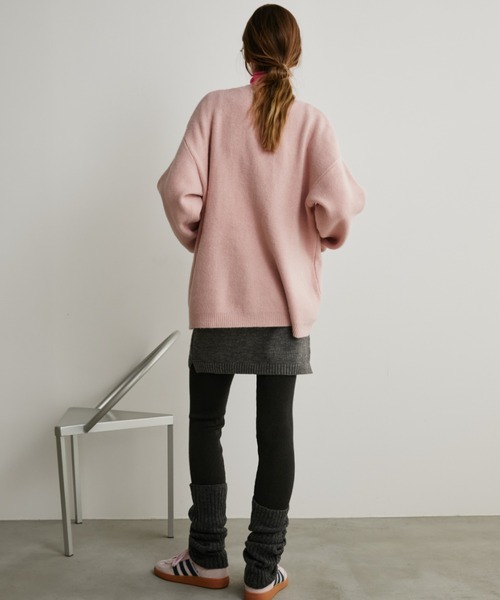 Auntie Rosa Holiday（アンティローザホリデー）の「オーバーサイズカーディガン（カーディガン/ボレロ・レディース・チャコールグレー/ブラック/ピンク/ホワイト・FREE）」の14枚目の写真