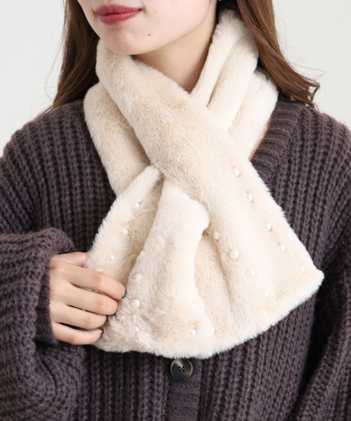 セール】Craig ボリューム パール ファー ティペット/ふんわりファー