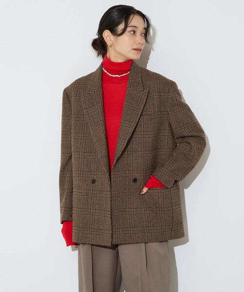 Liesse（リエス）の「ウォッシャブルウールタートルニット（ニット/セーター・レディース・ホワイト×ブラック/ベージュ/ブラウン/ピンク/ブラック/ライトグレー・FREE）」の22枚目の写真