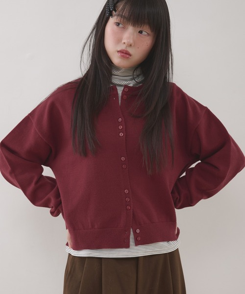 MUHET(ミュエータ)の「【set item】turtle neck inner & crew neck cardigan / タートルネックインナー&クルーネックカーディガンセット(カーディガン/ボレロ・レディース・ボルドー/ブラウン/ネイビー/グレー・FREE)」の1枚目の写真