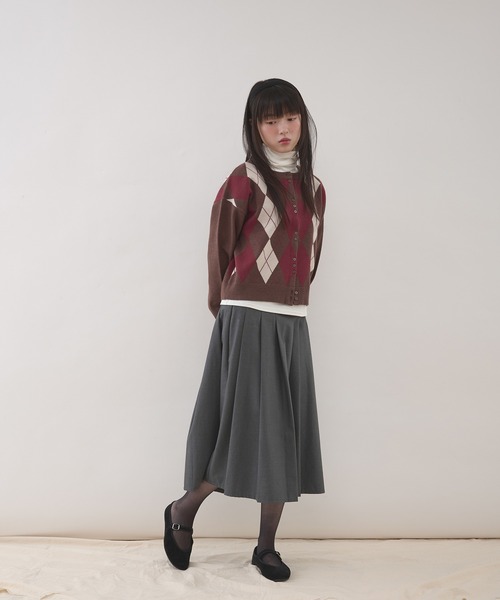 MUHET(ミュエータ)の「【set item】turtle neck inner & crew neck cardigan / タートルネックインナー&クルーネックカーディガンセット(カーディガン/ボレロ・レディース・ボルドー/ブラウン/ネイビー/グレー・FREE)」の14枚目の写真