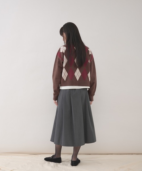 MUHET(ミュエータ)の「【set item】turtle neck inner & crew neck cardigan / タートルネックインナー&クルーネックカーディガンセット(カーディガン/ボレロ・レディース・ボルドー/ブラウン/ネイビー/グレー・FREE)」の15枚目の写真