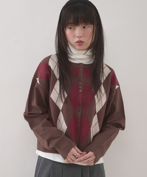 MUHET(ミュエータ)の「【set item】turtle neck inner & crew neck cardigan / タートルネックインナー&クルーネックカーディガンセット(カーディガン/ボレロ・レディース・ボルドー/ブラウン/ネイビー/グレー・FREE)」の10枚目の写真