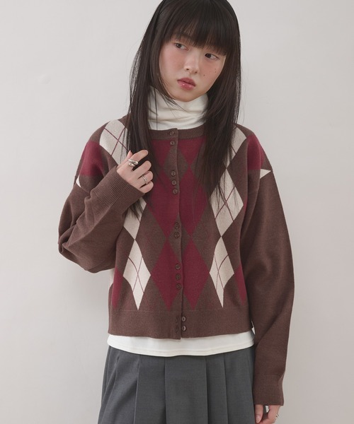 MUHET(ミュエータ)の「【set item】turtle neck inner & crew neck cardigan / タートルネックインナー&クルーネックカーディガンセット(カーディガン/ボレロ・レディース・ボルドー/ブラウン/ネイビー/グレー・FREE)」の11枚目の写真