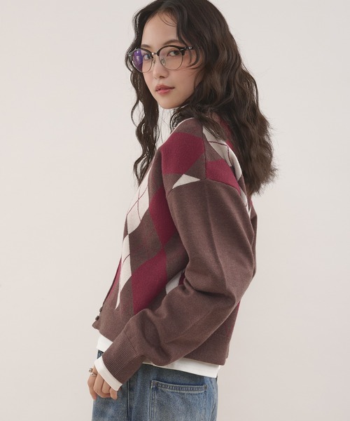 MUHET(ミュエータ)の「【set item】turtle neck inner & crew neck cardigan / タートルネックインナー&クルーネックカーディガンセット(カーディガン/ボレロ・レディース・ボルドー/ブラウン/ネイビー/グレー・FREE)」の19枚目の写真