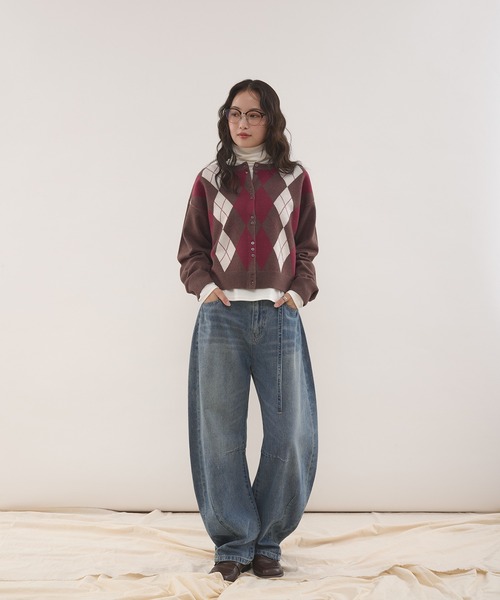 MUHET(ミュエータ)の「【set item】turtle neck inner & crew neck cardigan / タートルネックインナー&クルーネックカーディガンセット(カーディガン/ボレロ・レディース・ボルドー/ブラウン/ネイビー/グレー・FREE)」の21枚目の写真