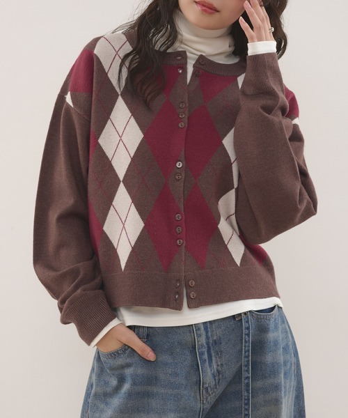 MUHET(ミュエータ)の「【set item】turtle neck inner & crew neck cardigan / タートルネックインナー&クルーネックカーディガンセット(カーディガン/ボレロ・レディース・ボルドー/ブラウン/ネイビー/グレー・FREE)」の16枚目の写真