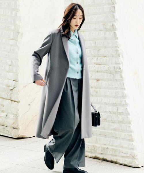 UNTITLED（アンタイトル）の「【スタイリッシュ/オンオフ兼用】ウールチェスターコート（チェスターコート・レディース・チャコールグレー/ブラック/ベージュ・00/01/02/03/04/42/44/46/48/50）」の11枚目の写真