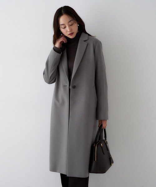 UNTITLED（アンタイトル）の「【スタイリッシュ/オンオフ兼用】ウールチェスターコート（チェスターコート・レディース・チャコールグレー/ブラック/ベージュ・00/01/02/03/04/42/44/46/48/50）」の13枚目の写真