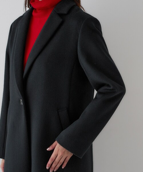 UNTITLED（アンタイトル）の「【スタイリッシュ/オンオフ兼用】ウールチェスターコート（チェスターコート・レディース・チャコールグレー/ブラック/ベージュ・00/01/02/03/04/42/44/46/48/50）」の4枚目の写真