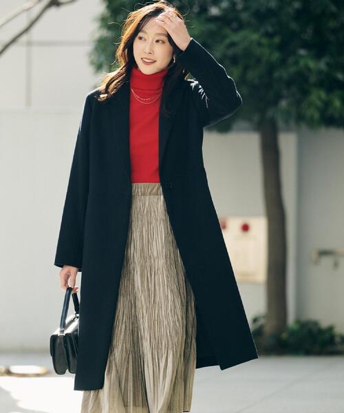 UNTITLED（アンタイトル）の「【スタイリッシュ/オンオフ兼用】ウールチェスターコート（チェスターコート・レディース・チャコールグレー/ブラック/ベージュ・00/01/02/03/04/42/44/46/48/50）」の9枚目の写真