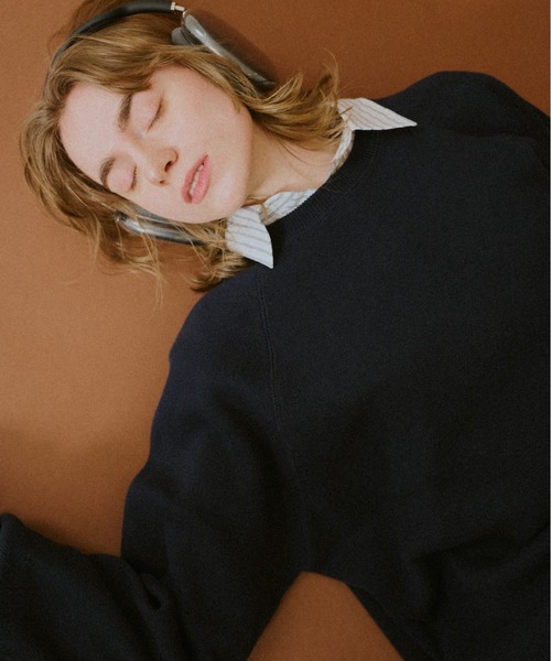 BROKEN BASE（ブロークンベース）の「Classic Soft Raglan Knit / クラシックソフトラグランニット（ニット/セーター・メンズ・ネイビー/チャコールグレー・MEDIUM/LARGE）」の4枚目の写真
