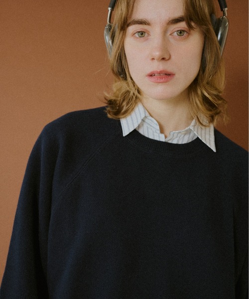 BROKEN BASE（ブロークンベース）の「Classic Soft Raglan Knit / クラシックソフトラグランニット（ニット/セーター・メンズ・ネイビー/チャコールグレー・MEDIUM/LARGE）」の7枚目の写真