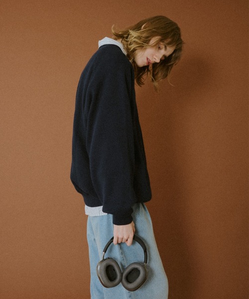 BROKEN BASE（ブロークンベース）の「Classic Soft Raglan Knit / クラシックソフトラグランニット（ニット/セーター・メンズ・ネイビー/チャコールグレー・MEDIUM/LARGE）」の22枚目の写真