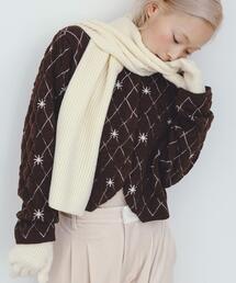 KBF | キルティングショートカーディガン(ニット/セーター)