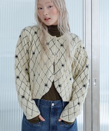 KBF | キルティングショートカーディガン(ニット/セーター)