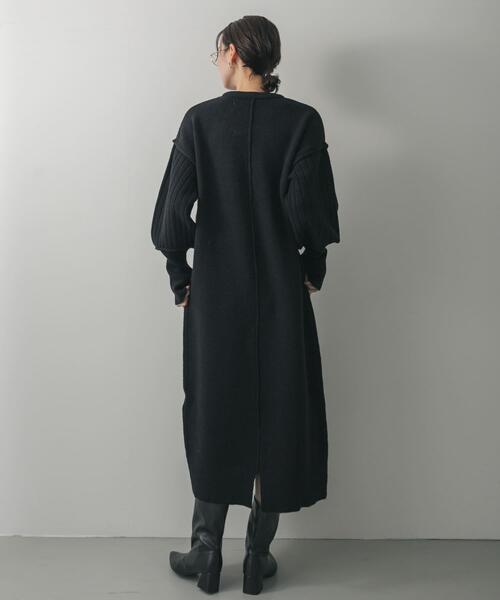 SENSE OF PLACE by URBAN RESEARCH(センスオブプレイスバイアーバンリサーチ)の「センターシームサムホールニットワンピース(ワンピース・レディース・グレー/ブラック/モカ・ONE)」の9枚目の写真