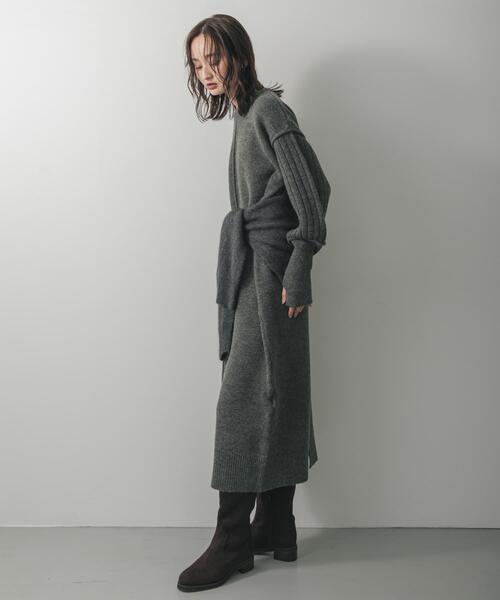 SENSE OF PLACE by URBAN RESEARCH(センスオブプレイスバイアーバンリサーチ)の「センターシームサムホールニットワンピース(ワンピース・レディース・グレー/ブラック/モカ・ONE)」の20枚目の写真