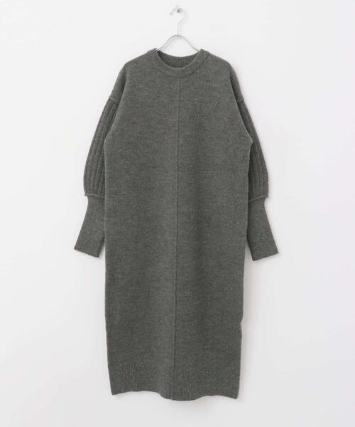 SENSE OF PLACE by URBAN RESEARCH(センスオブプレイスバイアーバンリサーチ)の「センターシームサムホールニットワンピース(ワンピース・レディース・グレー/ブラック/モカ・ONE)」の21枚目の写真