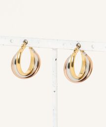 【RES】【ANARKH（アナンケ）】ステンレス ツイストリングピアス
