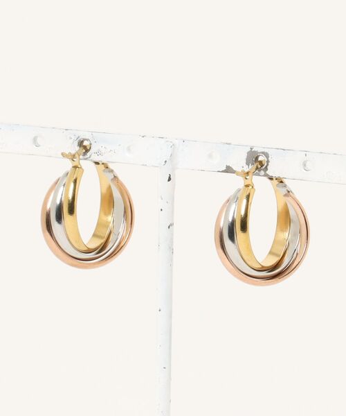 ANARKH(アナンケ)の「【RES】【ANARKH(アナンケ)】ステンレス ツイストリングピアス(ピアス(両耳用)・レディース・マルチ・FREE)」の2枚目の写真