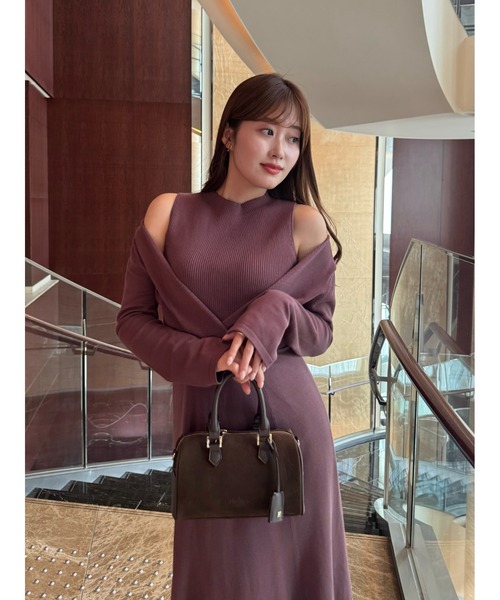 Cache-Coeur Layered Knit Dress（ワンピース）｜Her lip to（ハー