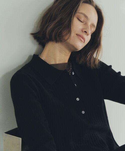 YECCA VECCA(イェッカヴェッカ)の「襟付きニットワンピース(ワンピース・レディース・モカ/ボルドー/ブラック・FREE)」の16枚目の写真