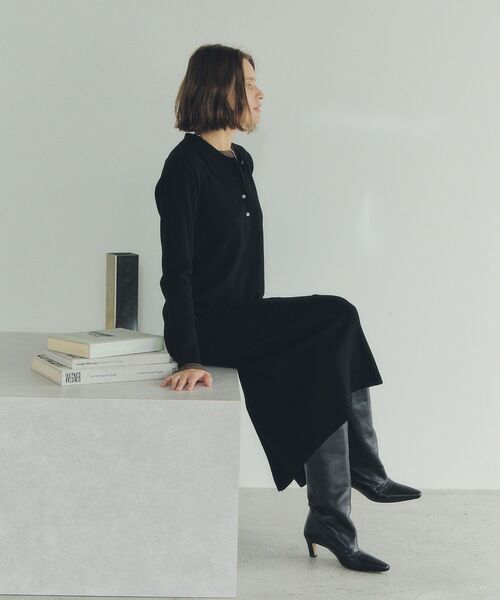 YECCA VECCA(イェッカヴェッカ)の「襟付きニットワンピース(ワンピース・レディース・モカ/ボルドー/ブラック・FREE)」の17枚目の写真