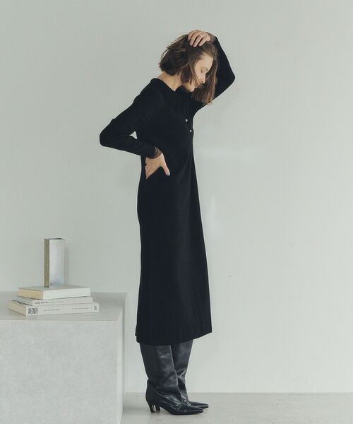 YECCA VECCA(イェッカヴェッカ)の「襟付きニットワンピース(ワンピース・レディース・モカ/ボルドー/ブラック・FREE)」の20枚目の写真