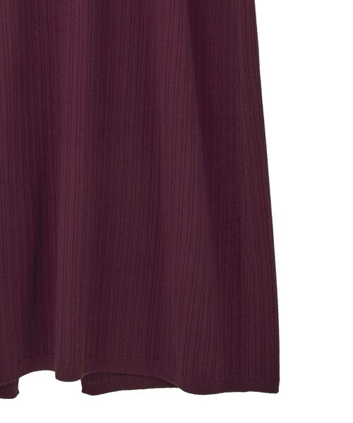 YECCA VECCA(イェッカヴェッカ)の「襟付きニットワンピース(ワンピース・レディース・モカ/ボルドー/ブラック・FREE)」の4枚目の写真