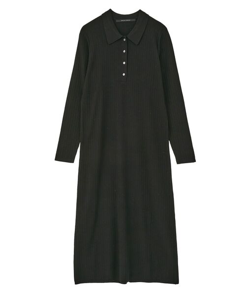 YECCA VECCA(イェッカヴェッカ)の「襟付きニットワンピース(ワンピース・レディース・モカ/ボルドー/ブラック・FREE)」の9枚目の写真