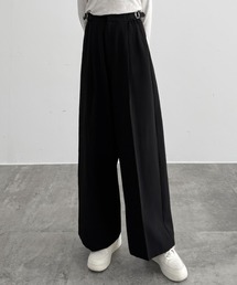 CENEA（セネア）の「サイドベルトワイドストレートパンツ（スラックス）」