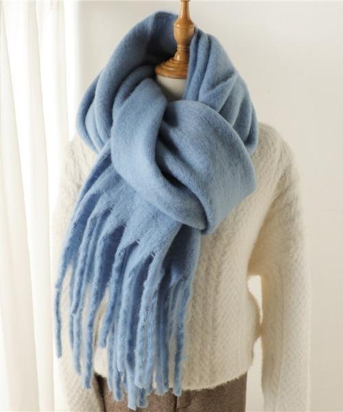 REBALANCE（リバランス）の「ボリュームフリンジマフラー（マフラー・レディース・K/F/E/D/C/Q/O/J/H/A/R/P/I/G/B/N/M/L・FREE）」の7枚目の写真