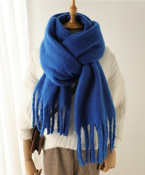 REBALANCE（リバランス）の「ボリュームフリンジマフラー（マフラー・レディース・K/F/E/D/C/Q/O/J/H/A/R/P/I/G/B/N/M/L・FREE）」の8枚目の写真