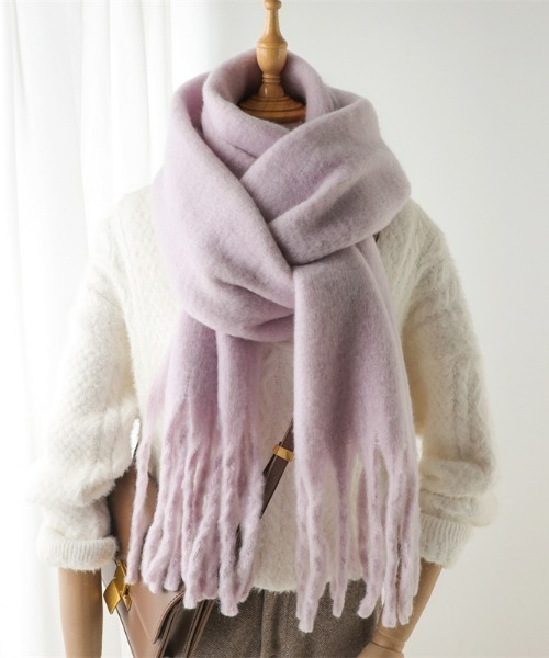 REBALANCE（リバランス）の「ボリュームフリンジマフラー（マフラー・レディース・K/F/E/D/C/Q/O/J/H/A/R/P/I/G/B/N/M/L・FREE）」の12枚目の写真