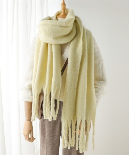 REBALANCE（リバランス）の「ボリュームフリンジマフラー（マフラー・レディース・K/F/E/D/C/Q/O/J/H/A/R/P/I/G/B/N/M/L・FREE）」の13枚目の写真