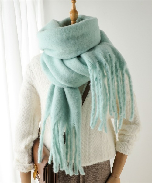 REBALANCE（リバランス）の「ボリュームフリンジマフラー（マフラー・レディース・K/F/E/D/C/Q/O/J/H/A/R/P/I/G/B/N/M/L・FREE）」の14枚目の写真