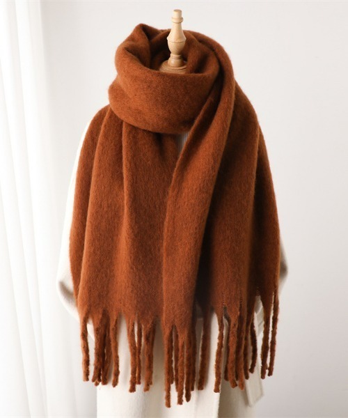 REBALANCE（リバランス）の「ボリュームフリンジマフラー（マフラー・レディース・K/F/E/D/C/Q/O/J/H/A/R/P/I/G/B/N/M/L・FREE）」の15枚目の写真