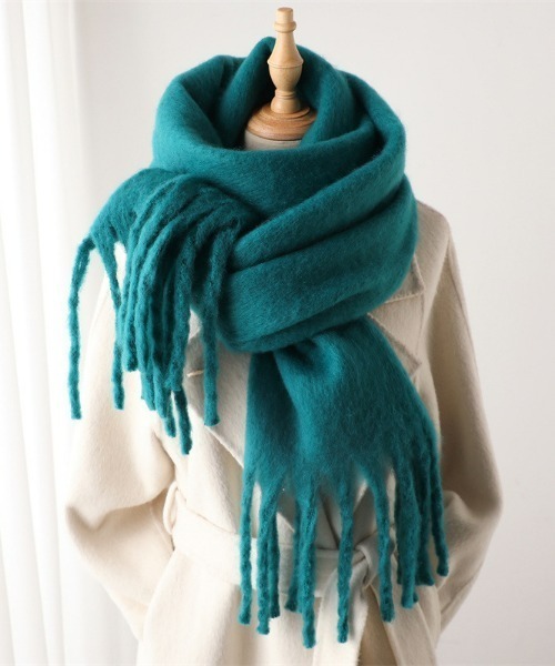 REBALANCE（リバランス）の「ボリュームフリンジマフラー（マフラー・レディース・K/F/E/D/C/Q/O/J/H/A/R/P/I/G/B/N/M/L・FREE）」の16枚目の写真