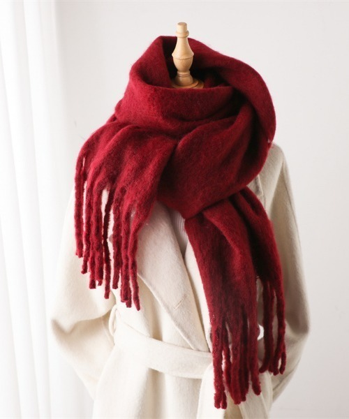 REBALANCE（リバランス）の「ボリュームフリンジマフラー（マフラー・レディース・K/F/E/D/C/Q/O/J/H/A/R/P/I/G/B/N/M/L・FREE）」の18枚目の写真