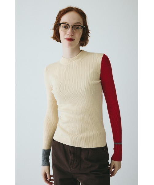 HeRIN.CYE（ヘリンドットサイ）の「Color block inner tops　　カラーブロックインナートップス（ニット/セーター・レディース・ホワイト系その他/グレー系その他/ブラウン系その他/ブラック系その他・FREE）」の2枚目の写真