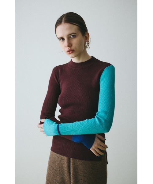 HeRIN.CYE（ヘリンドットサイ）の「Color block inner tops　　カラーブロックインナートップス（ニット/セーター・レディース・ホワイト系その他/グレー系その他/ブラウン系その他/ブラック系その他・FREE）」の4枚目の写真