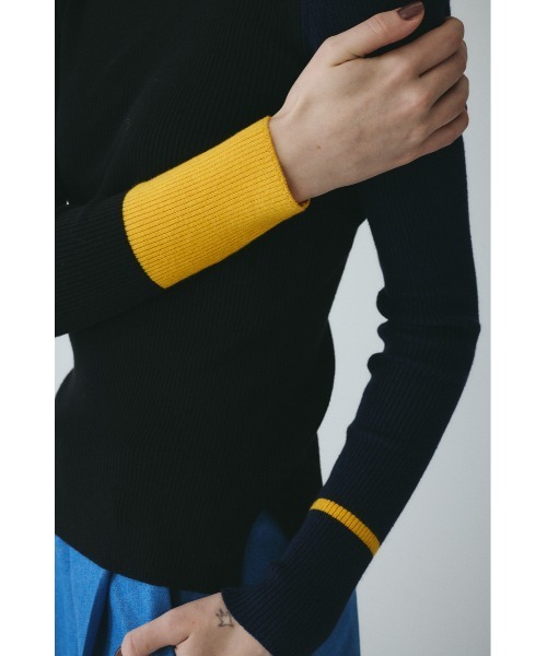 HeRIN.CYE（ヘリンドットサイ）の「Color block inner tops　　カラーブロックインナートップス（ニット/セーター・レディース・ホワイト系その他/グレー系その他/ブラウン系その他/ブラック系その他・FREE）」の11枚目の写真