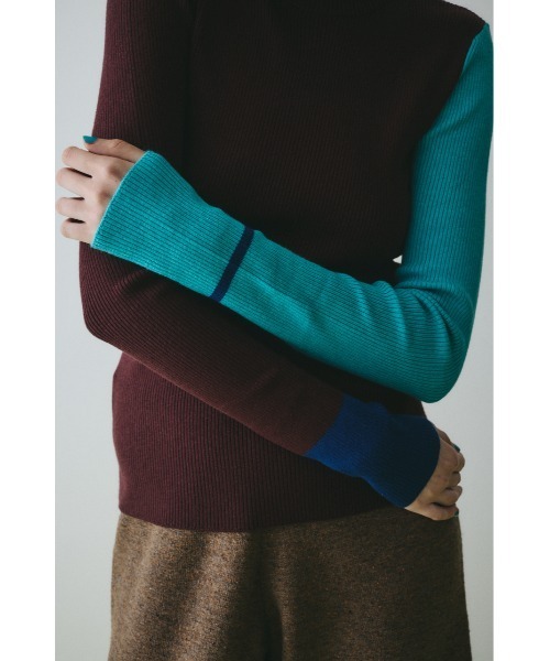 HeRIN.CYE（ヘリンドットサイ）の「Color block inner tops　　カラーブロックインナートップス（ニット/セーター・レディース・ホワイト系その他/グレー系その他/ブラウン系その他/ブラック系その他・FREE）」の20枚目の写真