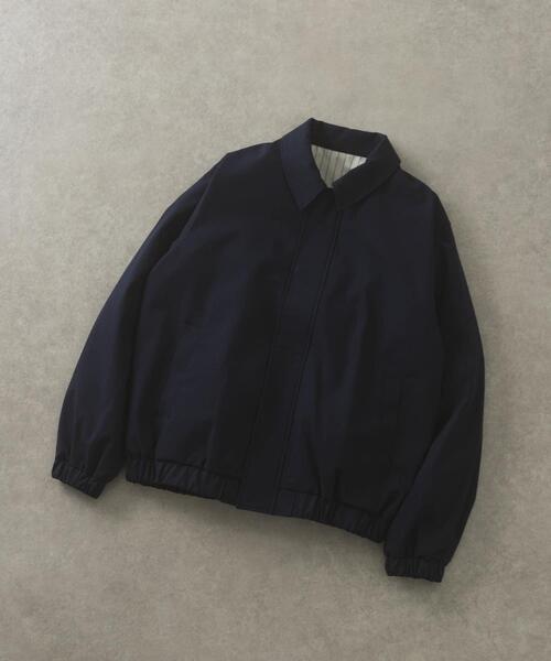 ITEMS URBANRESEARCH(アイテムズ アーバンリサーチ)の「Gabardine Zip Up Jacket(ブルゾン・メンズ・ブラック/チャコールグレー/ネイビー・MEDIUM/LARGE)」の3枚目の写真