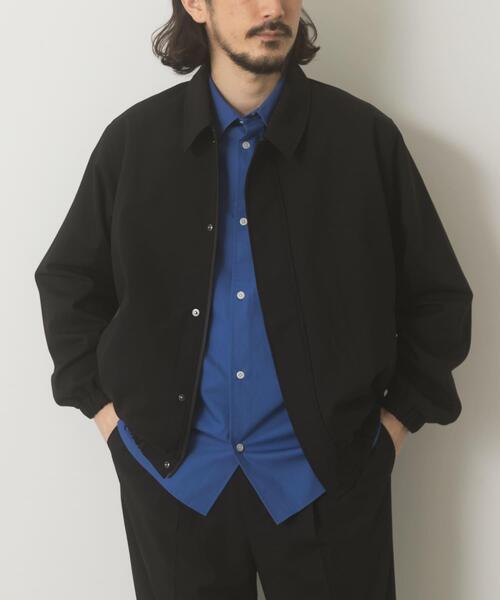 ITEMS URBANRESEARCH(アイテムズ アーバンリサーチ)の「Gabardine Zip Up Jacket(ブルゾン・メンズ・ブラック/チャコールグレー/ネイビー・MEDIUM/LARGE)」の2枚目の写真