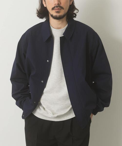 ITEMS URBANRESEARCH(アイテムズ アーバンリサーチ)の「Gabardine Zip Up Jacket(ブルゾン・メンズ・ブラック/チャコールグレー/ネイビー・MEDIUM/LARGE)」の4枚目の写真