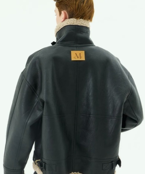 MUCENT(ムセント)の「【日本未発売/WEB限定】MUCENT(ムセント)/ワッペン ムートン ボア ジャケット ブルゾン/CHIVE LEATHER WAPEN MUSTANG JACKET(ムートンコート・レディース・ブラウン/ブラック・FREE)」の21枚目の写真